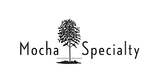 MOCHA SPECIALTY ARBRE DU CAFFÉ DESSINÉ EN ARABIE SUR LE NATUREL