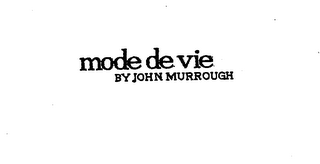 MODE DE VIE BY JOHN MURROUGH logo