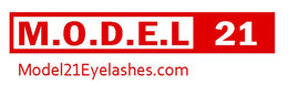 M.O.D.E.L 21 MODEL21EYELASHES.COM logo