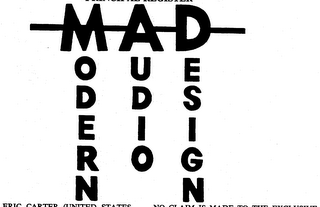 MODERN AUDIO DESIGN MAD logo