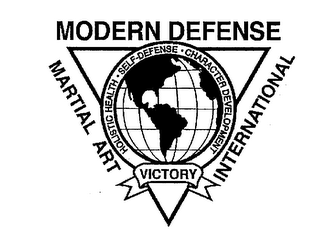 MODERN DEFENSE MARTIAL ART INTERNATIONAL HOLISTIC HEALTH SELF DEFENSE CHARACTER DEVELOPMENT VICTORY logo