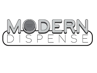 MODERN DISPENSE PRESS HERE logo