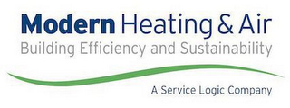 MODERN HEATING & AIR BUILDING EFFICIENCY AND SUSTAINABILITY A SERVICE LOGIC COMPANY logo