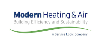 MODERN HEATING & AIR BUILDING  EFFICIENCY AND SUSTAINABILITY A SERVICE LOGIC COMPANY logo