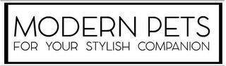 MODERN PETS FOR YOUR STYLISH COMPANION logo