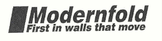 MODERNFOLD FIRST IN WALLS THAT MOVE logo