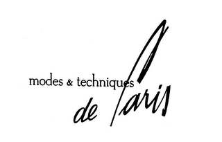 MODES & TECHNIQUES DE PARIS