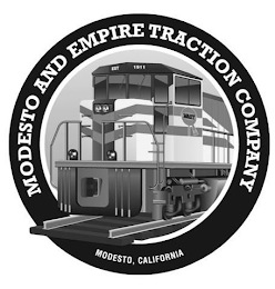MODESTO AND EMPIRE TRACTION COMPANY MODESTO CALIFORNIA EST 1911 M&ET logo