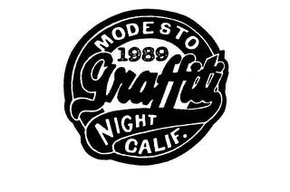 MODESTO CALIF. 1989 GRAFFITI NIGHT logo
