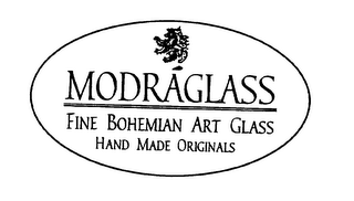 MODRAGLASS FINE BOHEMIAN ART GLASS HAND MADE ORIGINALS logo