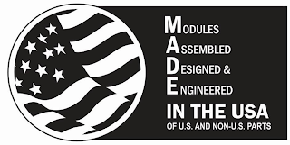 MODULES ASSEMBLED DESIGNED &AMP; ENGINEERED IN THE USA OF U.S AND NON-U.S. PARTS logo