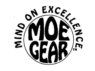 MOE GEAR MIND ON EXCELLENCE logo