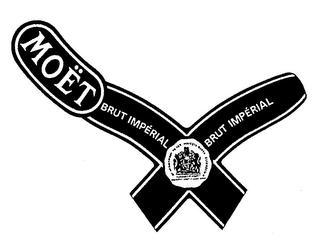 MOET BRUT IMPERIAL BY APPOINTMENT TO HER MAJESTY QUEEN ELIZABETH II PURVEYORS OF CHAMPAGNE logo