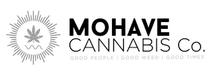 MOHAVE CANNABIS CO. GOOD PEOPLE GOOD WEED GOOD TIMES logo