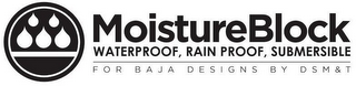 MOISTUREBLOCK WATERPROOF, RAIN PROOF, SUBMERSIBLE FOR BAJA DESIGNS BY DSM&T logo