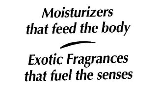 MOISTURIZERS THAT FEED THE BODY EXOTIC FRAGRANCES THAT FUEL THE SENSES logo