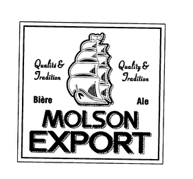 MOLSON EXPORT QUALITE & TRADITION QUALITY & TRADITION BIERE ALE logo