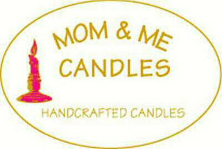 MOM & ME CANDLES HANDCRAFTED CANDLES logo