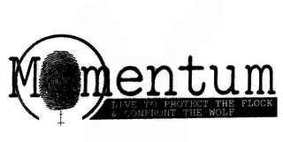 MOMENTUM LIVE TO PROTECT THE FLOCK & CONFRONT THE WOLF logo