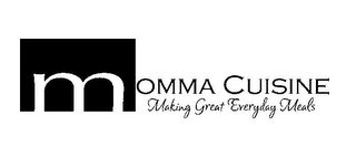 MOMMA CUISINE MAKING GREAT EVERYDAY MEALS logo