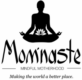 MOM'NASTE MINDFUL MOTHERHOOD MAKING THEWORLD A BETTER PLACE logo
