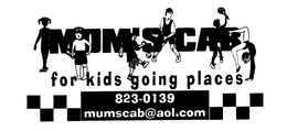 MOM'S CAB FOR KIDS GOING PLACES logo