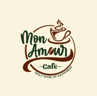 MON AMOUR CAFE DAILY DOSE OF HAPPINESS logo
