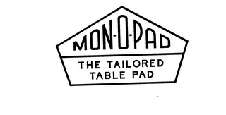 MON-O-PAD THE TAILORED TABLE PAD logo