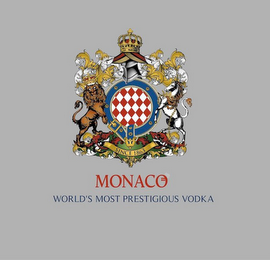 MONACO WORLD'S MOST PRESTIGIOUS VODKA SINCE 1863 logo