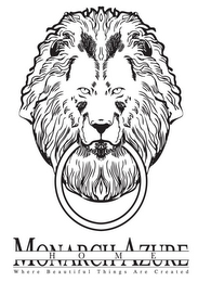 MONARCH AZURE HOME WHERE BEAUTIFUL THINGS ARE CREATED logo