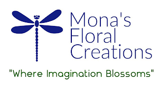 MONA'S FLORAL CREATIONS "WHERE IMAGINATION BLOSSOMS" logo