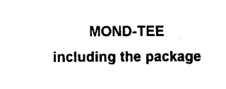 MOND-TEE INCLUDING THE PACKAGE logo
