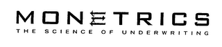 MONETRICS THE SCIENCE OF UNDERWRITING logo