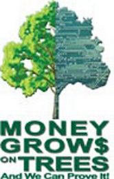 MONEY GROW$ ON TREES AND WE CAN PROVE IT! logo