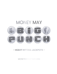 MONEY MAY BIG PUNCH HEAVY HITTING JACKPOTS MONEYMAYLOTTERY.ORG logo