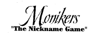 MONIKERS "THE NICKNAME GAME" logo