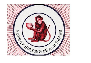 MONKEY HOLDING PEACH BRAND logo
