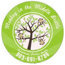 MONKEY IN THE MIDDLE BRITTLE HOMEMADE PEANUT BRITTLE 903-691-8786 logo