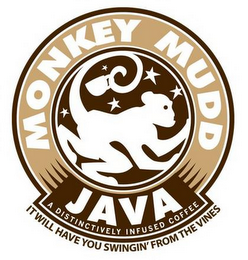 MONKEY MUDD JAVA IT WILL HAVE YOU SWINGING FROM THE VINES A DISTINCTIVELY INFUSED COFFEE logo