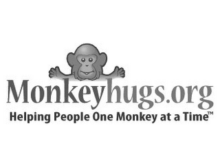 MONKEYHUGS.ORG HELPING PEOPLE ONE MONKEY AT A TIME logo