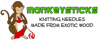 MONKEYSTICKS KNITTING NEEDLES MADE FROM EXOTIC WOOD logo