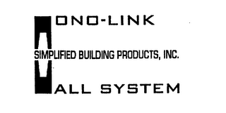 MONO-LINK SIMPLIFIED BUILDING PRODUCTS, INC. WALL SYSTEM