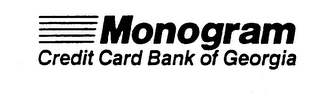 MONOGRAM CREDIT CARD BANK OF GEORGIA logo