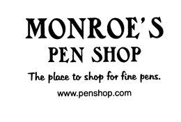 MONROE'S PEN SHOP THE PLACE TO SHOP FOR FINE PENS. WWW.PENSHOP.COM logo