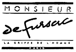 MONSIEUR DE FURSAC LA GRIFFE DE L'HOMME PARIS logo