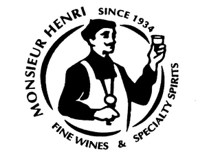 MONSIEUR HENRI SINCE 1934 FINE WINES & SPECIALTY SPIRITS logo