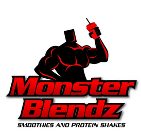 MONSTER BLENDZ SMOOTHIES AND PROTEIN SHAKES logo