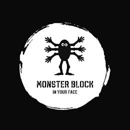 MONSTER BLOCK IN YOUR FACE logo
