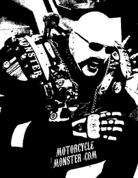 MONSTER MONSTE MOTORCYCLE MONSTER.COM logo