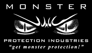 MONSTER PROTECTION INDUSTRIES "GET MONSTER PROTECTION!" logo